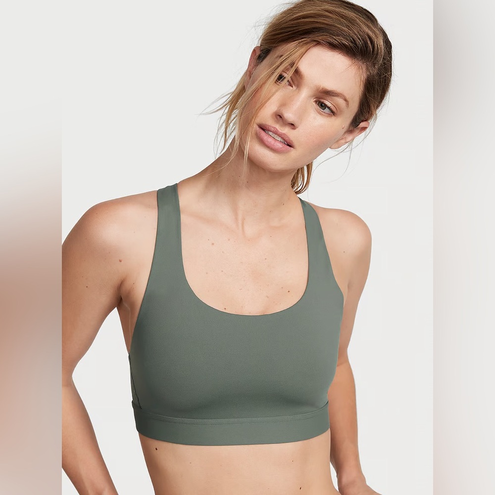 Victoria’s Secret VSX the flex sports bra olive green size large